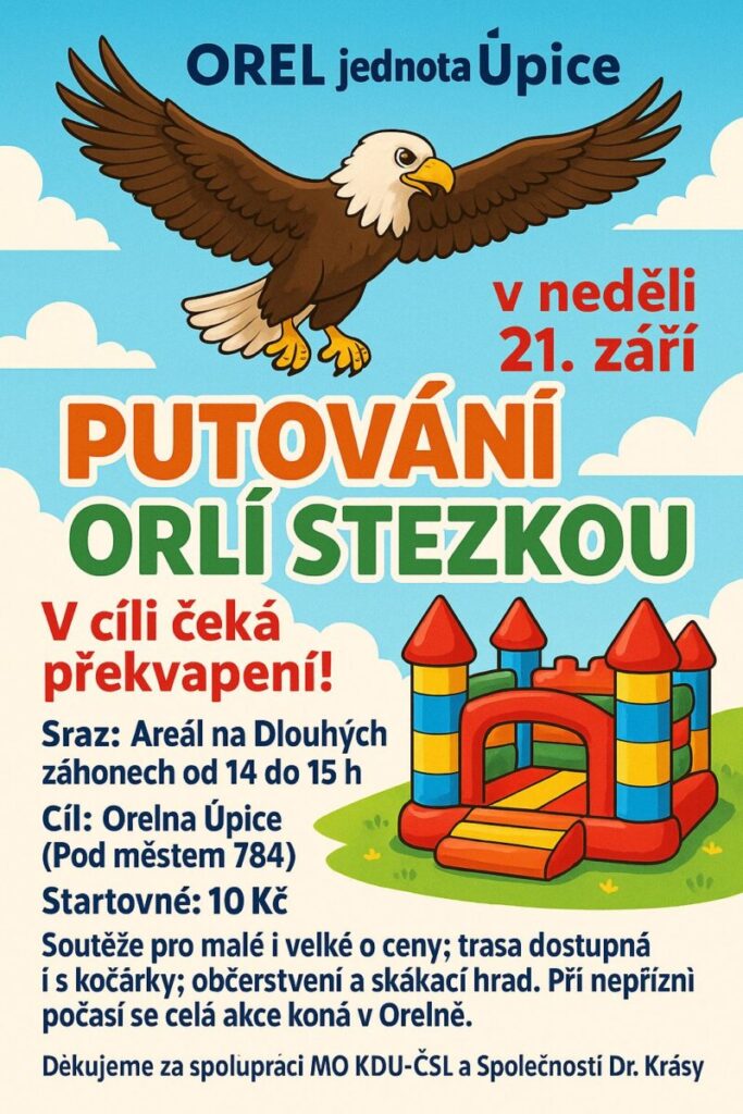 orlí stezka 2025 plakát Úpice