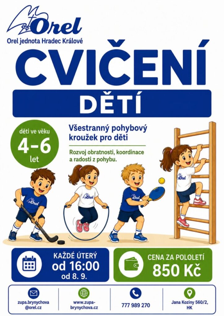 cvičení dětí menší