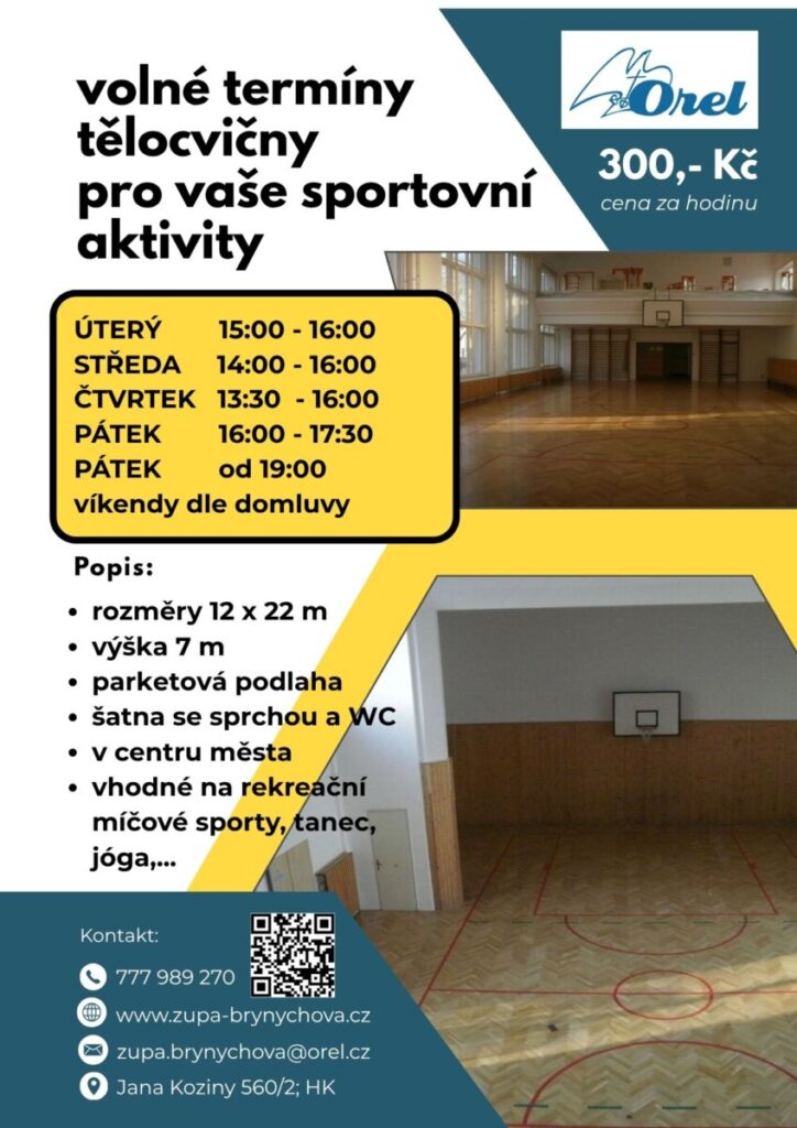 tělocvična volné termíny